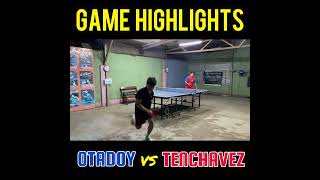 Otadoy vs Tenchavez  Long Pimples Ox Grass Dtecs vs Plane Rubber Table Tennis Match [upl. by Odey]