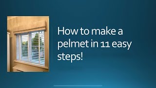 DIY Window Pelmets [upl. by Adnohsek]