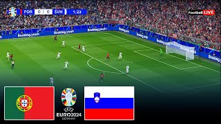 🔴LIVE  PORTUGAL vs SLOVENIA I UEFA EURO 2024  ROUND OF 16  MATCH LIVE TODAY  REALISTIC PES [upl. by Tisbe262]