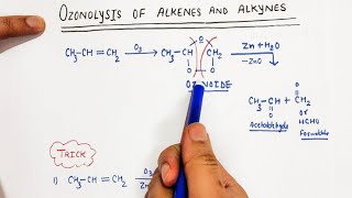 7 Ozonolysis of alkene and alkyne preparation of aldehyde ketone chapter 12 neet iitjee [upl. by Nesnah]