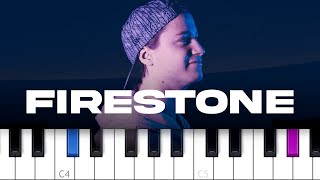 Kygo ft Conrad Sewell  Firestone piano tutorial [upl. by Esirec]