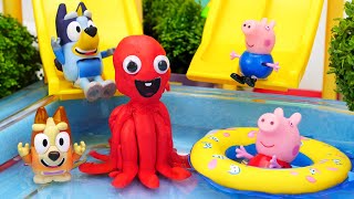 PEPPA PIG amp BLUEY Best Toy Learning Videos for Kids amp Toddlers  Swimming in the Candy Pool and More [upl. by Niai]