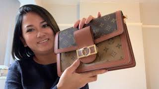 UnboxingReview Louis Vuitton Dauphine MM Monogram Canvas 2019 [upl. by Enoved]