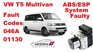 ✅ VW ABSESP system Faulty Fault codes 01130 or 046A ABS Operation Faulty [upl. by Meagan222]