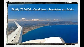 TUIfly 737800 Takeoff vom Flughafen Heraklion Kreta [upl. by Ynnob]