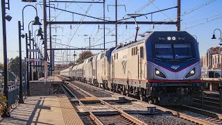 AMTK 42 going by Croyden w An ACS 2 P42s 2 extra amfleets amp colonial crafts [upl. by Laddy]