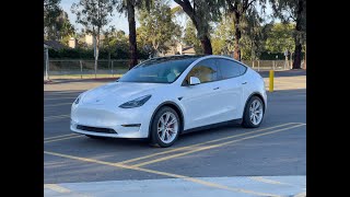 Walkaround Model Y Spacers  1017mm on Tesla Factory 19quot Gemini Wheels [upl. by Mieka]