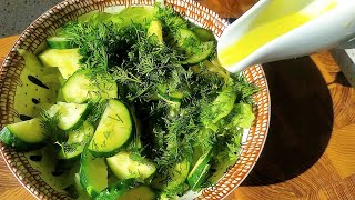 HEALTHY SALAD RECIPESI CANT STOP EATING THIS SALAD SALAD WITH CUCUMBER AND DILL [upl. by Vories]