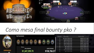 COMO MESA FINAL EM TORNEIO BOUTNY PKO  PRE FLOP EM MESA FINAL DE BOUNTY PKO [upl. by Anigue7]