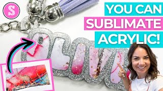 How to Sublimate Acrylic Sheets 🌈 Laser Cut Keychains [upl. by Trueman625]