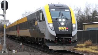 4K My First Siemens Charger  VIA Rail Train with New SCV42s in Brockville Ontario [upl. by Elleirad]