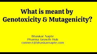 What is meant by Genotoxicity amp Mutagenicity [upl. by Netsrejk]