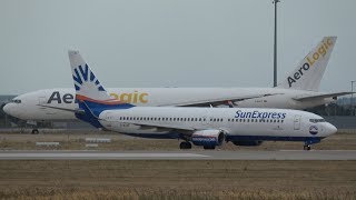 4K B757 2x B747 B777 at LeipzigHalle Airport Rwy26L LEJEDDP 14082018 [upl. by Hospers132]