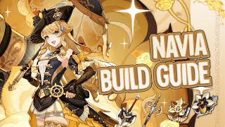 PreRelease Navia Build Guide – Stats Artifacts Weapons  Genshin Impact 43 [upl. by Diamante]