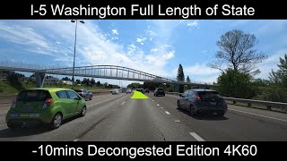 I5 Washington Decongested Edition 4K60 34 Timestamps Southbound Full Length [upl. by Ma]