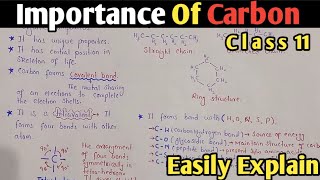 Importance Of Carbon In Urdu Hindi  Tetravalent  Class 11 Biology [upl. by Gregoor]