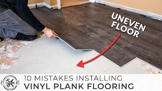 10 Beginner Mistakes Installing Vinyl Plank Flooring [upl. by Hannahc239]