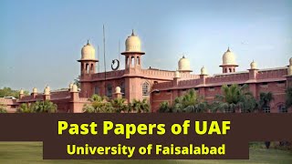 UAF Entry Test Past Papers  University of Agriculture Faisalabad  FREE to Download [upl. by Anaujahs792]