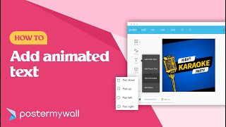 How To Add Animated Text with PosterMyWall [upl. by Muna]