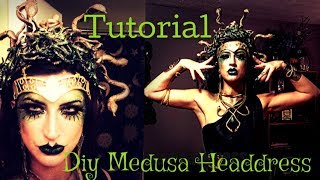 DIY Medusa Headdress Tutorial  Halloween Costume [upl. by Deana]