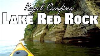 Iowa Kayak Camping Lake Red Rock Hickory Ridge Wilderness Area [upl. by Petronille]