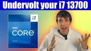 Undervolt your i7 13700 for more FPS and Lower Temperature [upl. by Elleinahc]