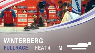 Winterberg  Mens Skeleton Heat 4 World Championships 2015  FIBT Official [upl. by Ahsyak]