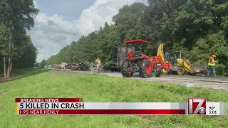 5 killed in crash on I95 near Kenly [upl. by Selmore]