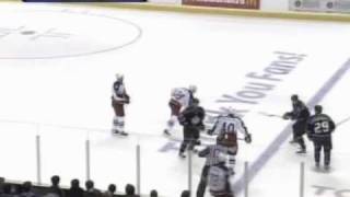 Francois Beauchemin vs Tom Kostopoulos Oct 16 2005 [upl. by Sanfourd]