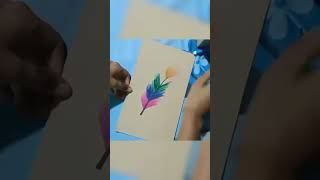 Feather art tutorial  drawing pencil water colour  subscribe plz [upl. by Tiphane]