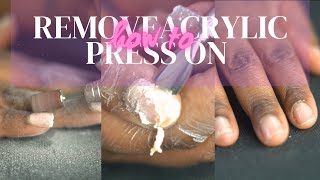 HOW TO  Removing Acrylic Glued Press On Nails [upl. by Schacker129]