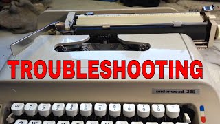 Typewriter Troubleshooting Carriage Jammed Binding very long Repaired Fixed in 1 minute [upl. by Ahsinna]