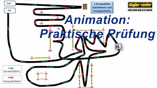 Staplerschulung inkl Staplerschein Animation praktische Prüfung [upl. by Maggy]