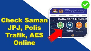 Check Saman JPJ Polis Trafik AES Online [upl. by Haimorej]