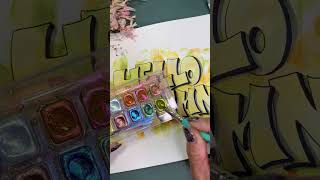 AUTUMN VIBES autumn artwork handlettering moderncalligraphy lettering art abstractart [upl. by Tronna42]