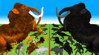 Prehistoric Mammals vs Modern Mammals Size Comparison Mammoth Vs Elephant Animal Epic Battle [upl. by Enelrats]