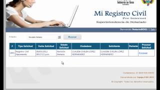 Registro Civil por Internet [upl. by Lyda]