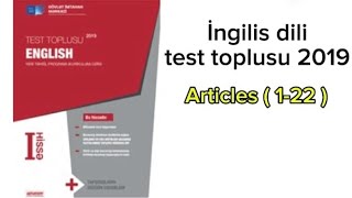 İngilis dili test toplusu 1ci hissə aricles test izahı [upl. by Susej]