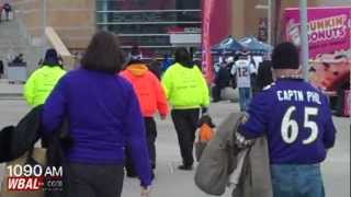 Ravens Fans Descend On Foxboro For The 2013 AFC Championship Game [upl. by Meill]