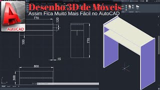 Aula AutoCAD Intermediário  Como Fazer Móveis em 3D  Desenhistas CADistas [upl. by Dnalrag]