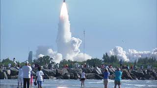 Spectators at Jetty Park in Cape Canaveral watch a Delta 2 rocket launching NASA’s GRAIL mission [upl. by Razaele]