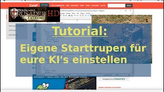 Tutorial Eigene Starttruppen für eure KIs einstellen in Stronghold Crusader  Extreme [upl. by Anayd]