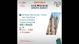 🏙️ 10D Winter West Europe  Titisee New Year Edition tourpackage pakettour tour tur pakettur [upl. by Blisse]