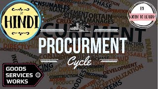 Procurement Methods  Procurement Cycle  Goods Works Services in Construction – Hindi [upl. by Mutua313]