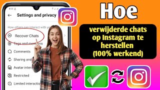 Hoe verwijderde chats op Instagram te herstellen 2024  Herstel verwijderde berichten op Instagram [upl. by Charlotta219]