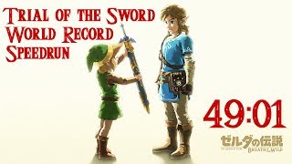 Zelda BotW  Trial of the Sword Speedrun 4901 [upl. by Aliahkim]