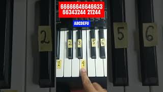 ABCDEFU Piano Easy Tutorial With Numbers shorts piano abcdefu [upl. by Frasch629]