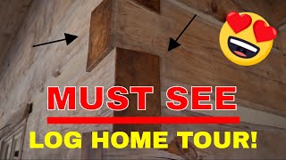 395488 Concession 2  Williamsford  Log Home Tour wMark amp Tim  loghome realestate homesforsale [upl. by Yvi60]