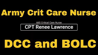 What is DCC and BOLC as a Critical Care Nurse LT Lawrence explains [upl. by Esmaria]