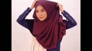 Hijab tutorial double loop instant shawl labuh [upl. by Aicylla]